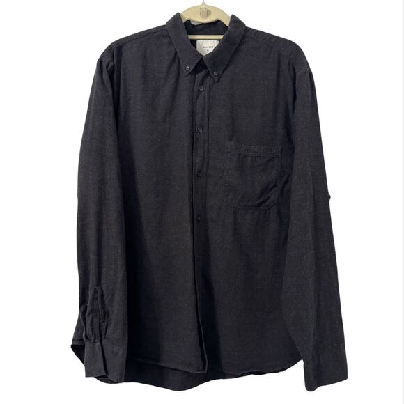 Billy Reid Tuscumbia Classic Long Sleeve Shirt XL Gray Cashmere Blend Minimalist - Picture 1 of 8